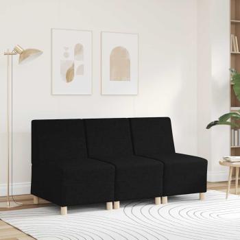 Modulares Sofa ohne Armlehnen Schwarz 55 cm Stoff