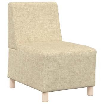 Modulares Sofa ohne Armlehnen Creme 55 cm Stoff