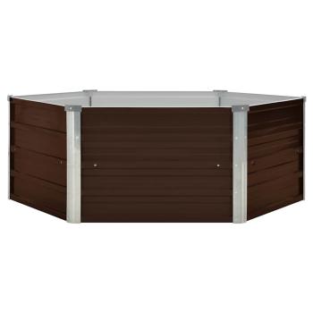 Hochbeet Braun 129 x 129 x 45 cm Verzinkter Stahl