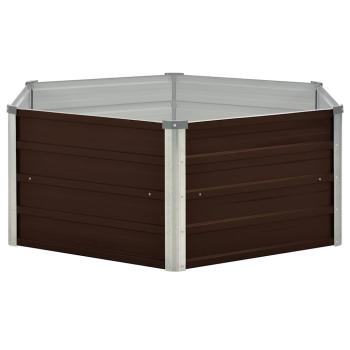 Hochbeet Braun 129 x 129 x 45 cm Verzinkter Stahl