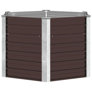 ARDEBO.de - Garten-Hochbeet Braun 129 x 129 x 77 cm Verzinkter Stahl