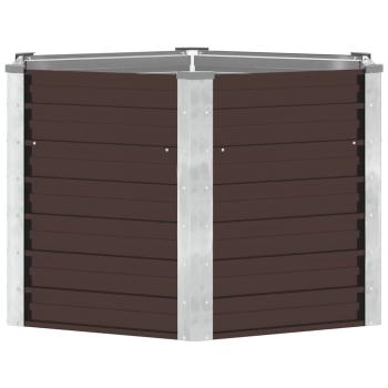 Garten-Hochbeet Braun 129 x 129 x 77 cm Verzinkter Stahl
