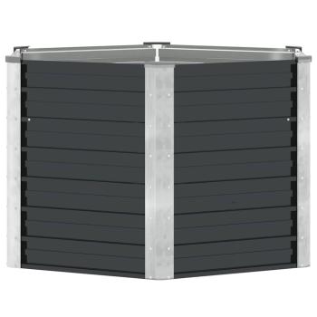 Garten-Hochbeet Anthrazit 129 x 129 x 77 cm Verzinkter Stahl