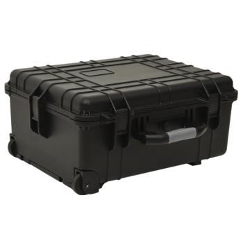 ARDEBO.de - Flugkoffer mit Rollen Schwarz 58x45x27 cm PP