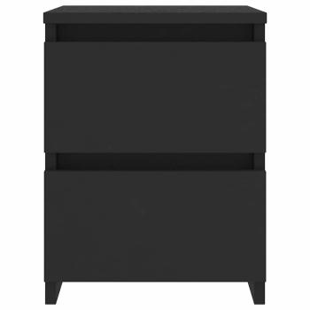 Nachttische 2 Stk. Schwarz 30×30×40 cm Holzwerkstoff