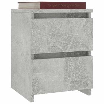 Nachttische 2 Stk. Betongrau 30×30×40 cm Holzwerkstoff