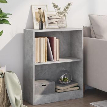 ARDEBO.de - Bücherregal Betongrau 60x24x76 cm Holzwerkstoff