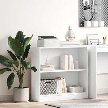 ARDEBO.de - Bücherregal Weiß 80x24x75 cm Holzwerkstoff