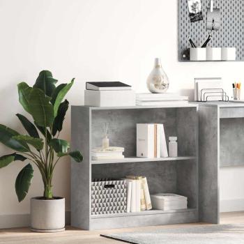 ARDEBO.de - Bücherregal Betongrau 80x24x75 cm Holzwerkstoff