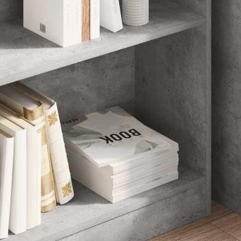 Bücherregal Betongrau 80x24x75 cm Holzwerkstoff