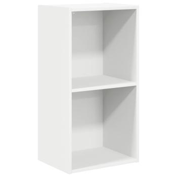 Bücherregal 2 Fächer Weiß 40x30x76,5 cm Holzwerkstoff