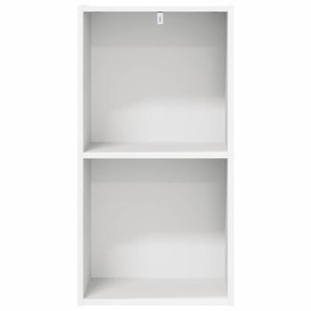 Bücherregal 2 Fächer Weiß 40x30x76,5 cm Holzwerkstoff