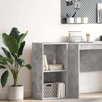 ARDEBO.de - Bücherregal 2 Fächer Betongrau 40x30x76,5 cm Holzwerkstoff