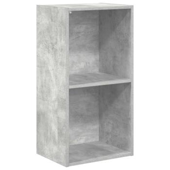 Bücherregal 2 Fächer Betongrau 40x30x76,5 cm Holzwerkstoff