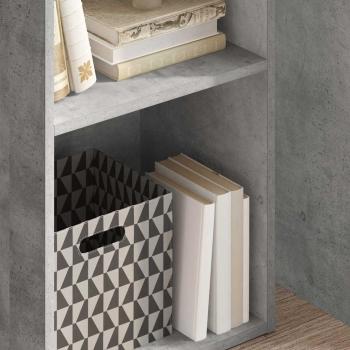 Bücherregal 2 Fächer Betongrau 40x30x76,5 cm Holzwerkstoff