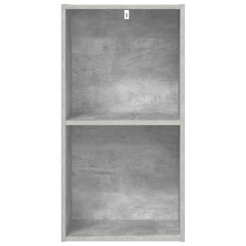 Bücherregal 2 Fächer Betongrau 40x30x76,5 cm Holzwerkstoff