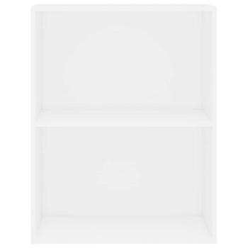 B?cherregal 2 F?cher Wei? 60x30x76,5 cm Holzwerkstoff