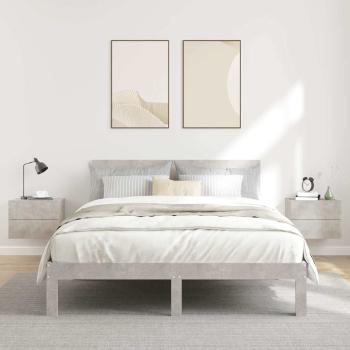 ARDEBO.de - Nachttische 2 Stk. Betongrau 40x30x30 cm Holzwerkstoff