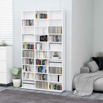 ARDEBO.de - CD-Schrank Weiß 102x23x177,5 cm Holzwerkstoff