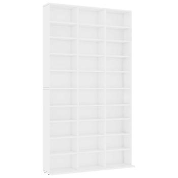 CD-Schrank Weiß 102x23x177,5 cm Holzwerkstoff