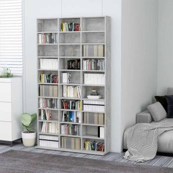 ARDEBO.de - CD-Schrank Betongrau 102x16x177,5 cm Holzwerkstoff
