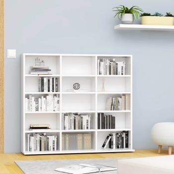ARDEBO.de - CD-Regal Weiß 100x23x89,5 cm Holzwerkstoff