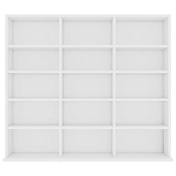 CD-Regal Weiß 100x23x89,5 cm Holzwerkstoff