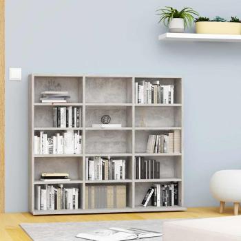ARDEBO.de - CD-Regal Betongrau 100x23x89,5 cm Holzwerkstoff