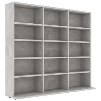 CD-Regal Betongrau 100x23x89,5 cm Holzwerkstoff