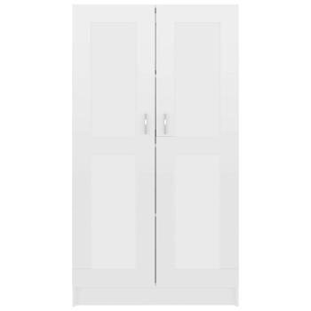 Bücherschrank Hochglanz-Weiß 82,5x30,5x150 cm Holzwerkstoff