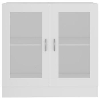 Vitrinenschrank Weiß 82,5x30,5x80 cm Holzwerkstoff