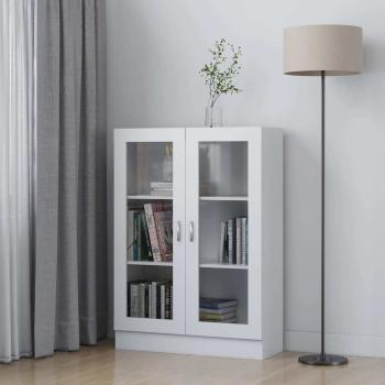 ARDEBO.de - Vitrinenschrank Weiß 82,5x30,5x115 cm Holzwerkstoff