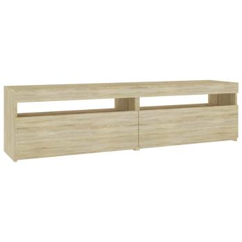 ARDEBO.de - TV-Schränke 2 Stk. mit LED-Leuchten Sonoma-Eiche 75x35x40 cm