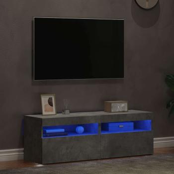 ARDEBO.de - TV-Schränke LED-Leuchten 2 Stk. Betongrau 60x35x40 cm
