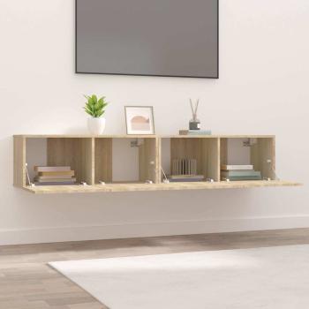 TV-Schränke 2 Stk. Sonoma-Eiche 80x30x30 cm Holzwerkstoff