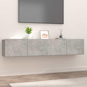 ARDEBO.de - TV-Schränke 2 Stk. Betongrau 80x30x30 cm Holzwerkstoff