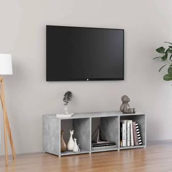 ARDEBO.de - TV-Schrank Betongrau 107x35x37 cm Holzwerkstoff