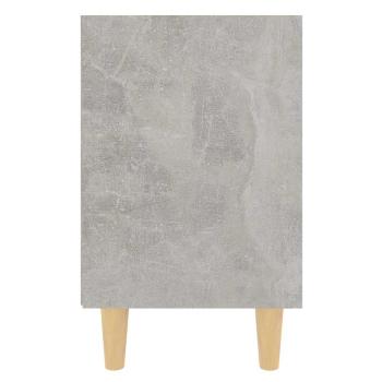 Nachttische mit Massivholz-Beinen 2 Stk. Betongrau 40x30x50 cm