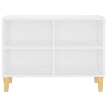 TV-Schrank mit Massivholz-Beinen Weiß 69,5x30x50 cm