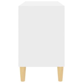 TV-Schrank mit Massivholz-Beinen Weiß 69,5x30x50 cm