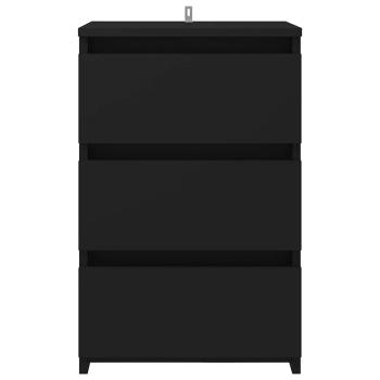Nachttisch Schwarz 40x35x62,5 cm Holzwerkstoff