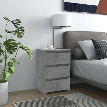ARDEBO.de - Nachttisch Betongrau 40x35x62,5 cm Holzwerkstoff