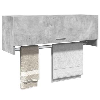 Kleiderschrank Betongrau 100x32,5x35 cm Holzwerkstoff
