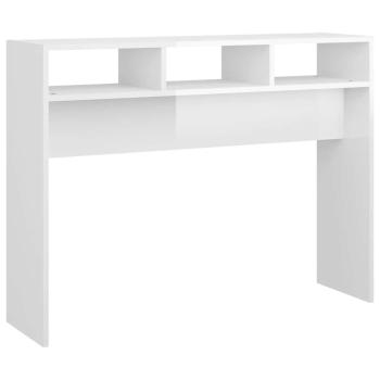 Konsolentisch Hochglanz-Weiß 105x30x80 cm Holzwerkstoff
