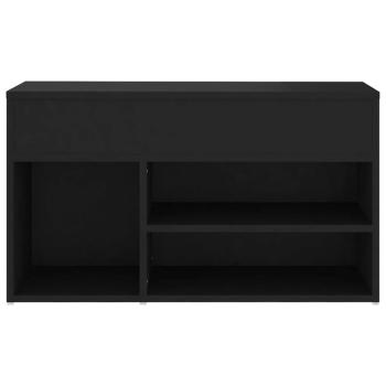 Schuhbank Schwarz 80x30x45 cm Holzwerkstoff