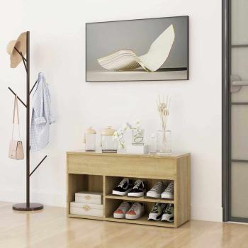 ARDEBO.de - Schuhbank Sonoma-Eiche 80x30x45 cm Holzwerkstoff