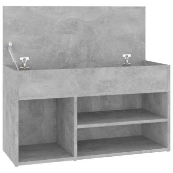 Schuhbank Betongrau 80x30x45 cm Holzwerkstoff