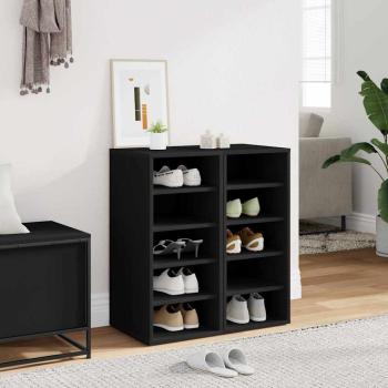 ARDEBO.de - Schuhschränke 31,5 x 35 x 70 cm Schwarz 6 Fächer für Schuhe