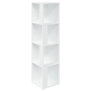 Eckregale 33 x 33 x 132 cm Engineered Wood Weiß