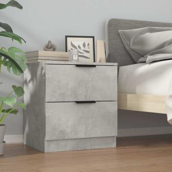 Nachttische 2 Stk. Betongrau Holzwerkstoff